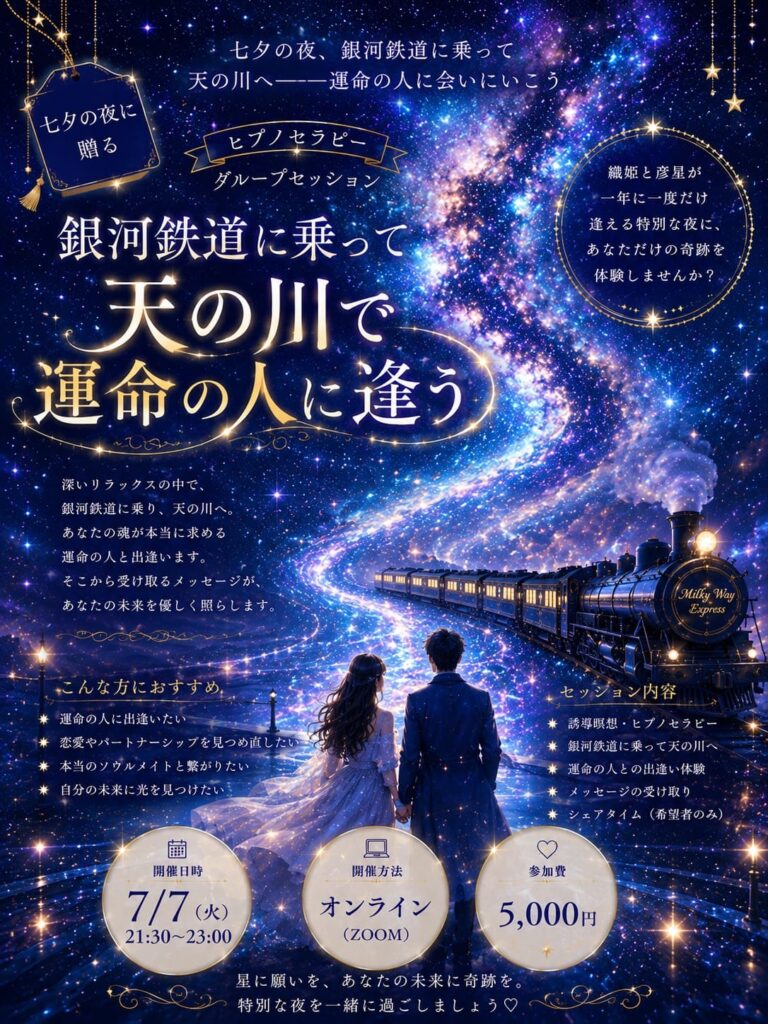 七夕の夜に運命の人に逢うフライヤー